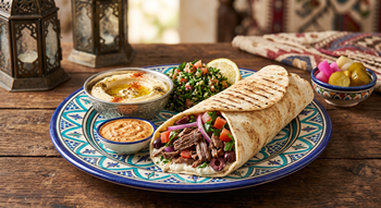 Shawarma recheado com carne
